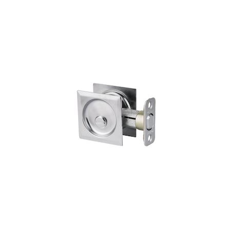 Kwikset Square Privacy Pocket Door Lock Satin Chrome Finish 335SQT-26D